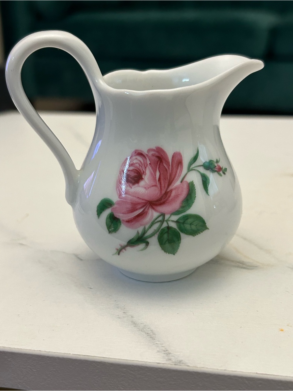 Vintage Rose Lorenz Hutschenreuther Selb Bavaria Porcelain  Creamer